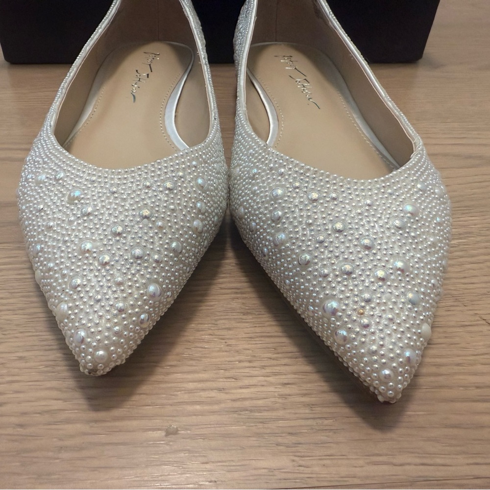 Betsey Johnson Crystal Pavé Pointed Toe Flat - Picture 5 of 9